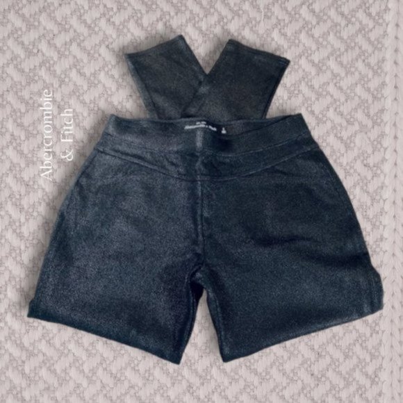 A&F Curved Abercrombie & Fitch Coated Black Pants- Leggings - Picture 4 of 11